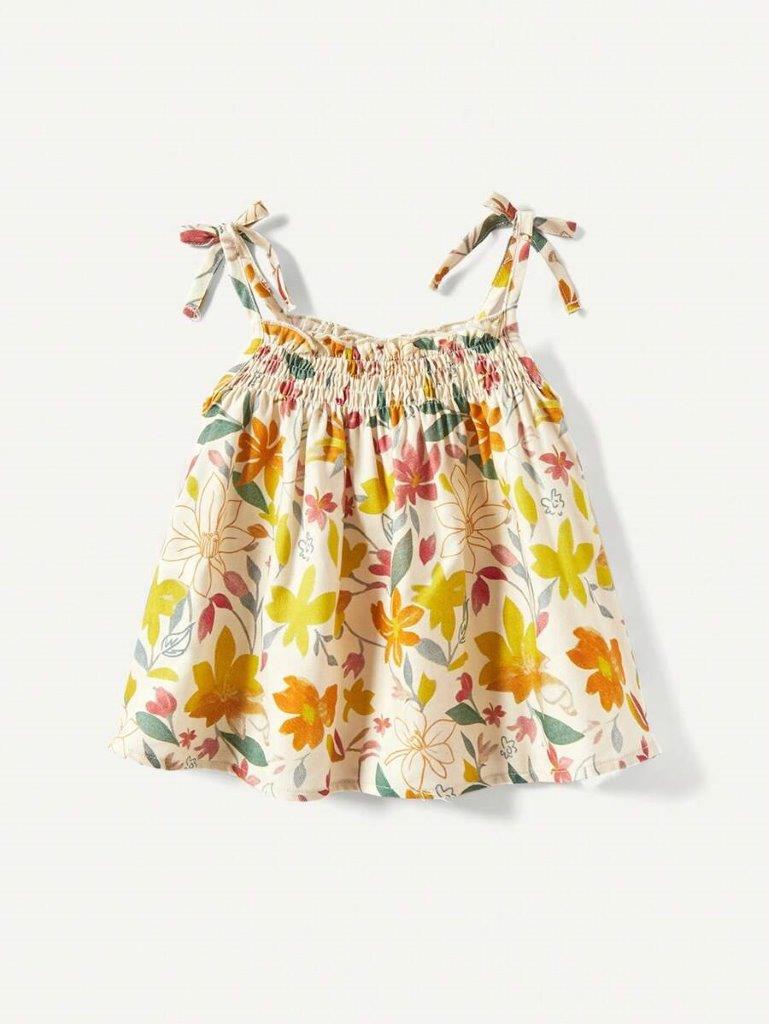 Baby 2 Piece Flower Print Tank Top And Pants Set