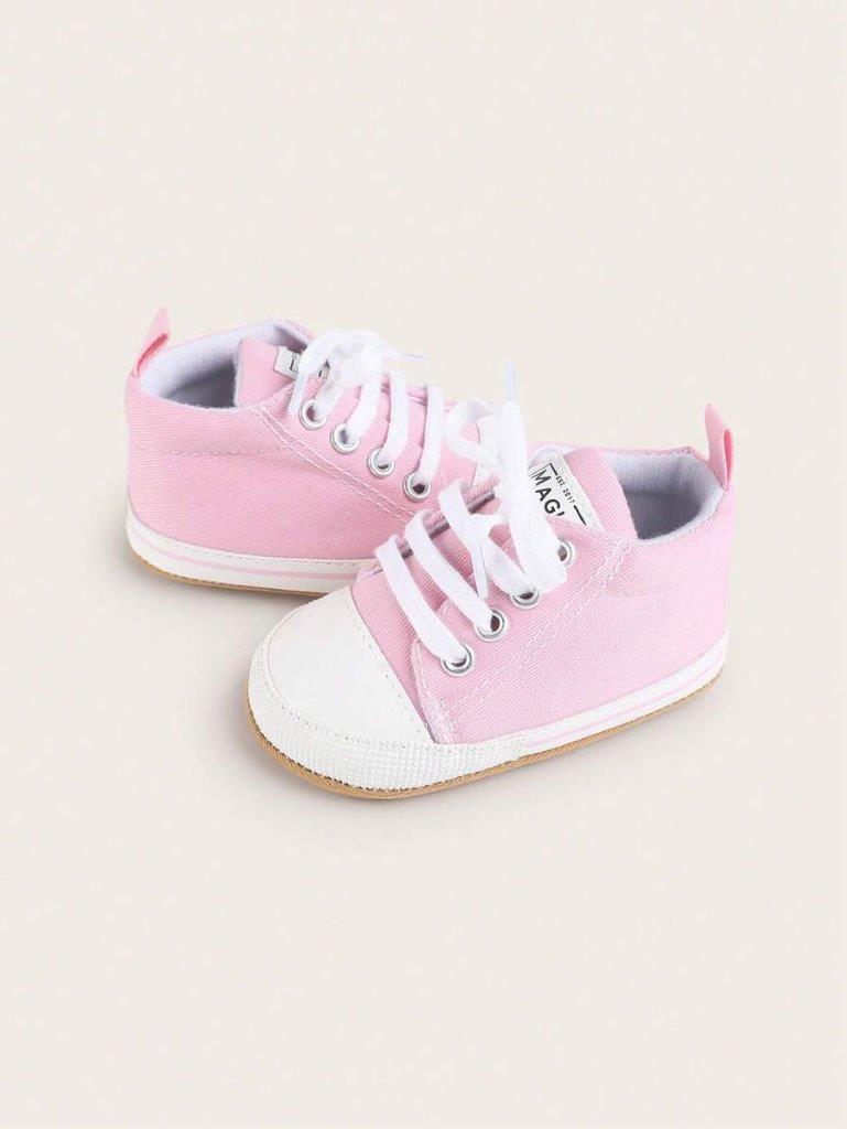 Baby Light Pink Stripe Canvas Sneaker