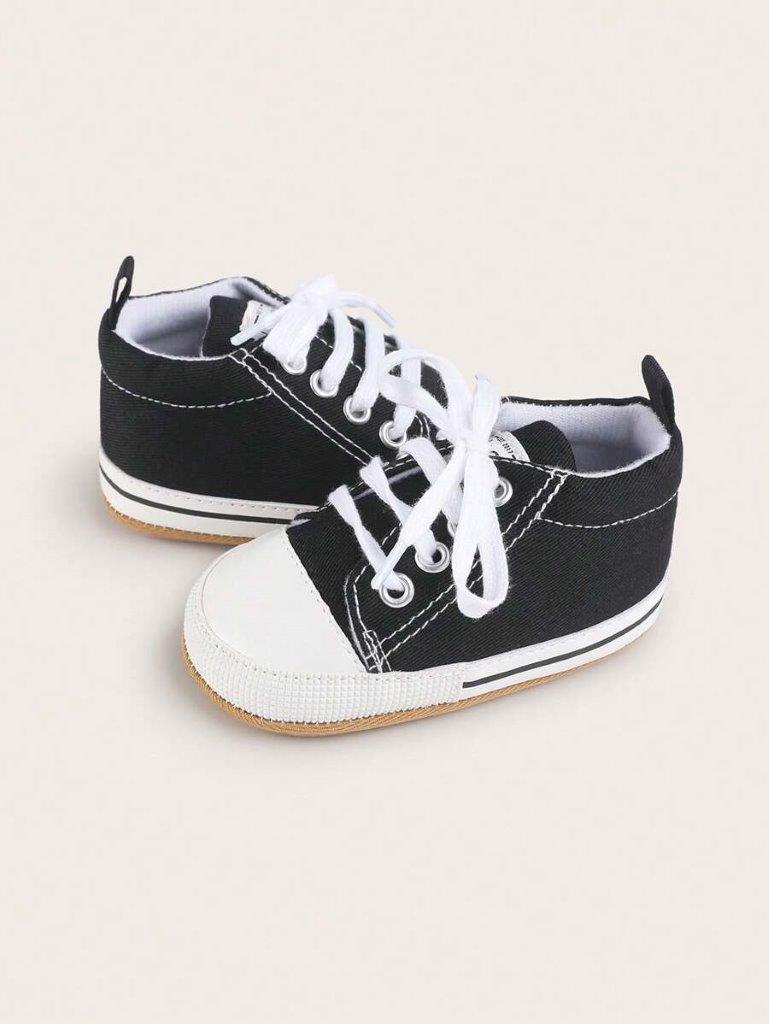 Baby Black Stripe Canvas Sneaker