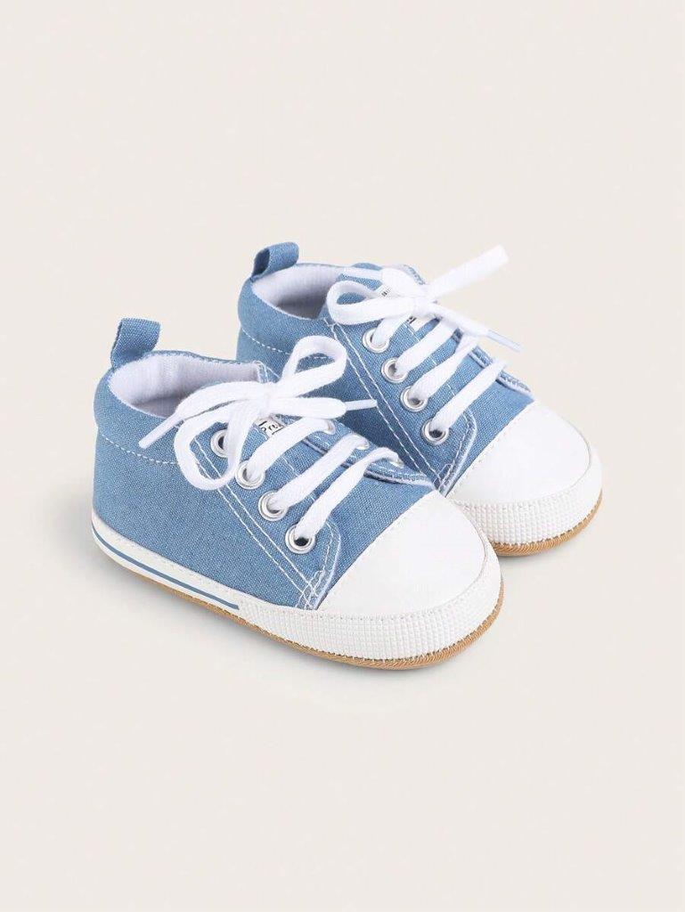 Baby Denim Blue Stripe Canvas Sneaker