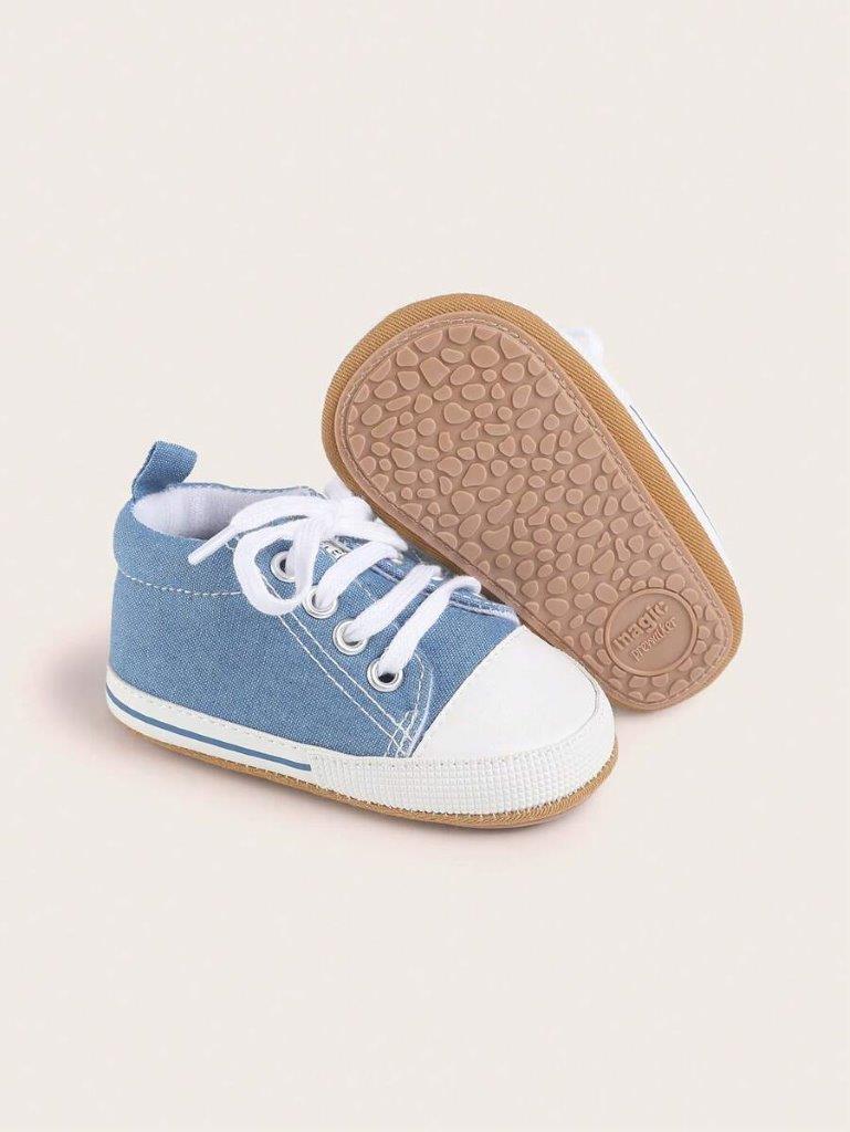 Baby Denim Blue Stripe Canvas Sneaker