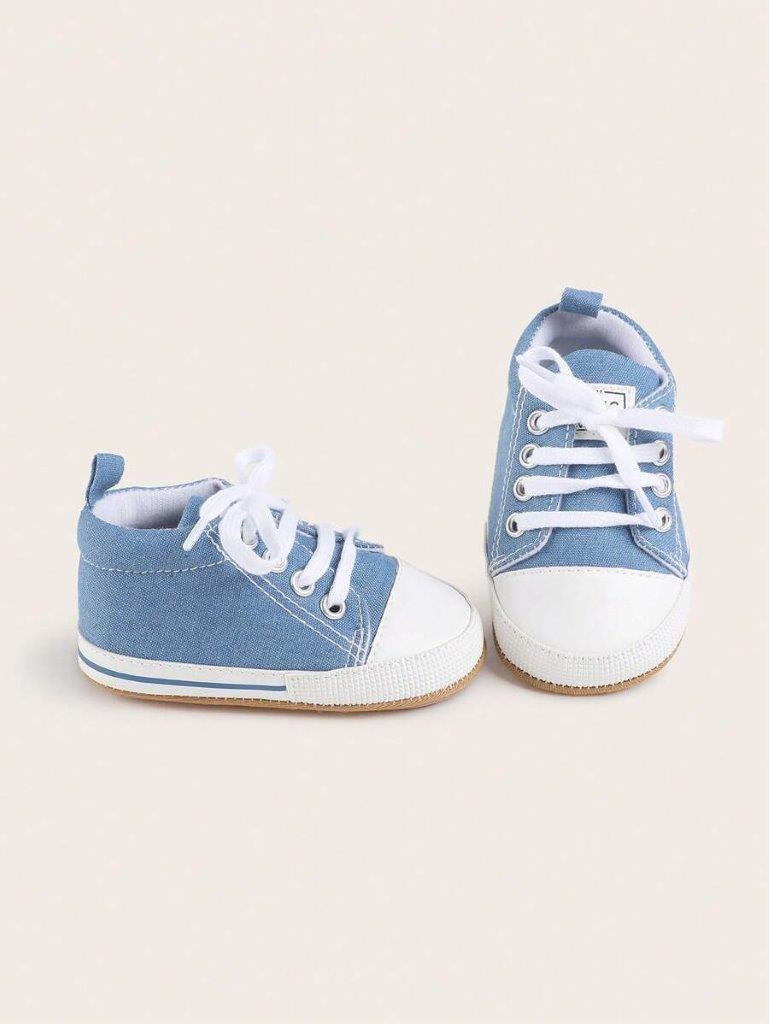 Baby Denim Blue Stripe Canvas Sneaker