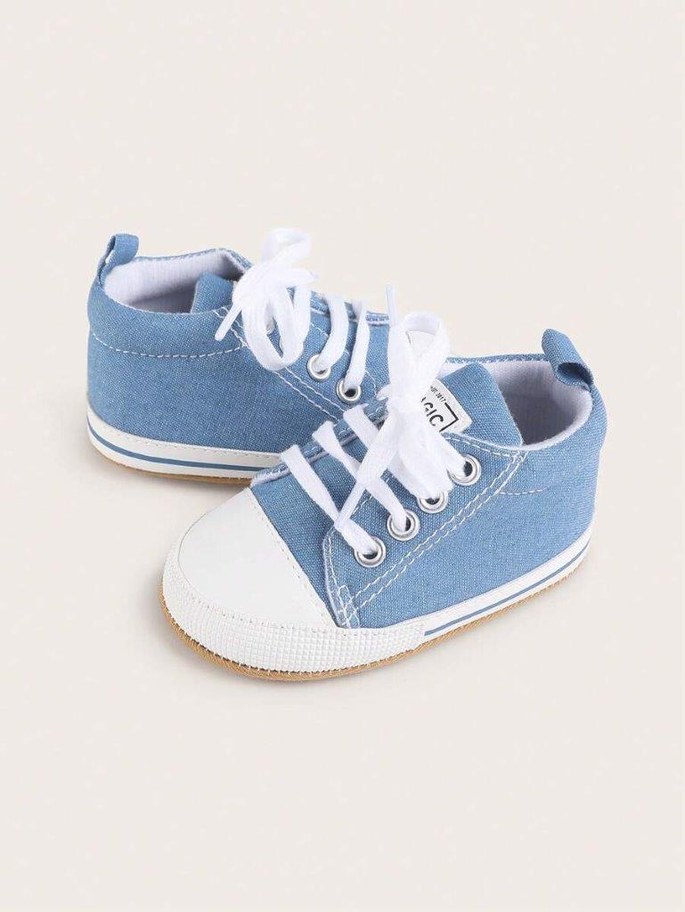 Baby Denim Blue Stripe Canvas Sneaker