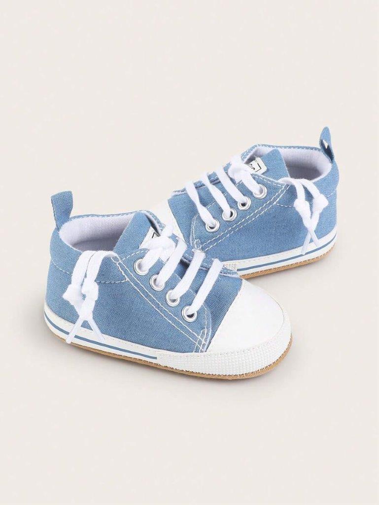 Baby Denim Blue Stripe Canvas Sneaker