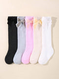 Baby Set of 5 Bow Socks 0-6 Months