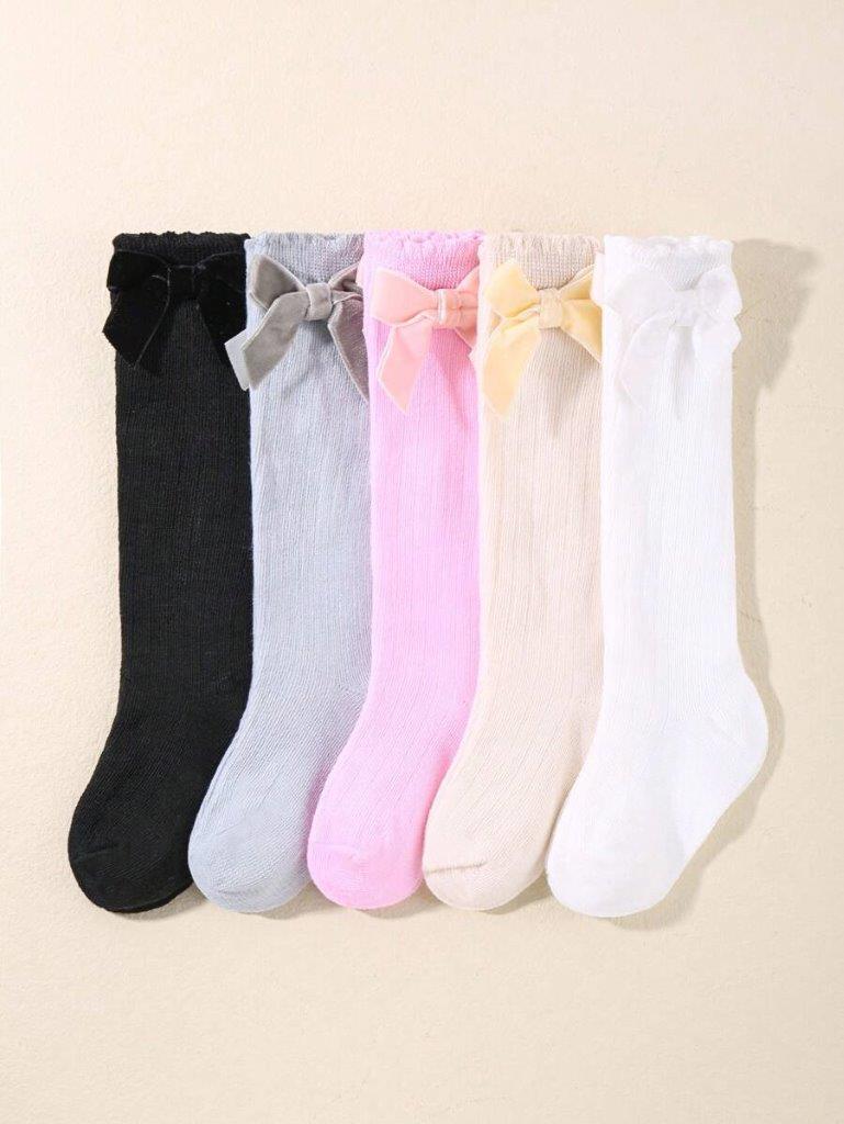 Baby Set of 5 Bow Socks 0-6 Months
