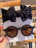 Kids Black Sunglasses With Headband