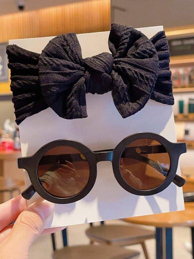 Kids Black Sunglasses With Headband