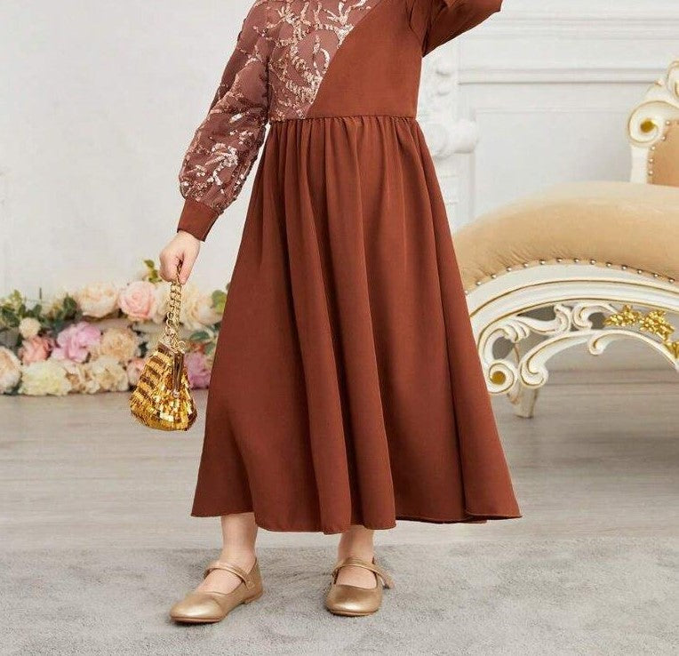 Toddler Girls Elegant Sparkling Vintage Dress