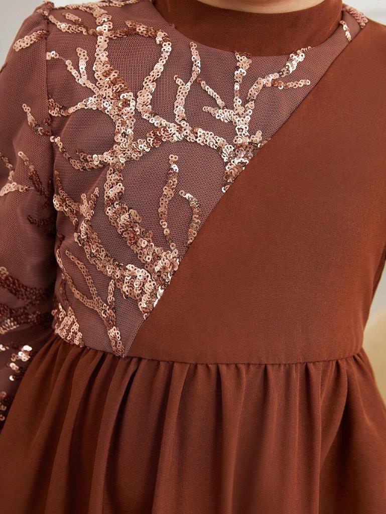 Toddler Girls Elegant Sparkling Vintage Dress