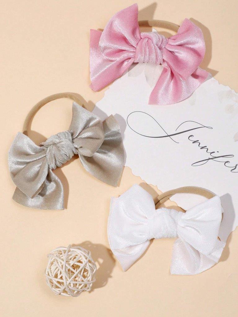 Baby 3 Piece Bow Headband Set
