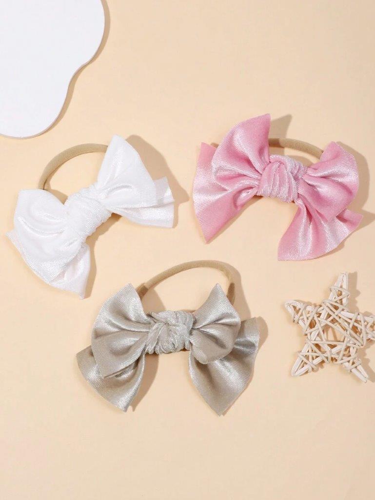 Baby 3 Piece Bow Headband Set