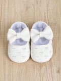 Baby White Heart Pattern Flats