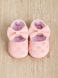 Baby Pink Heart Pattern Flats