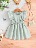 Baby Double Bow Frilled Sleeve Dress