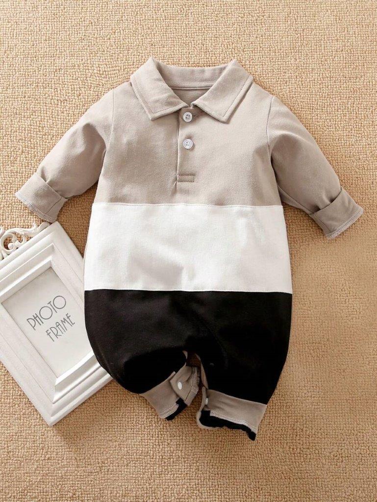 Baby Polo Collar Jumpsuit