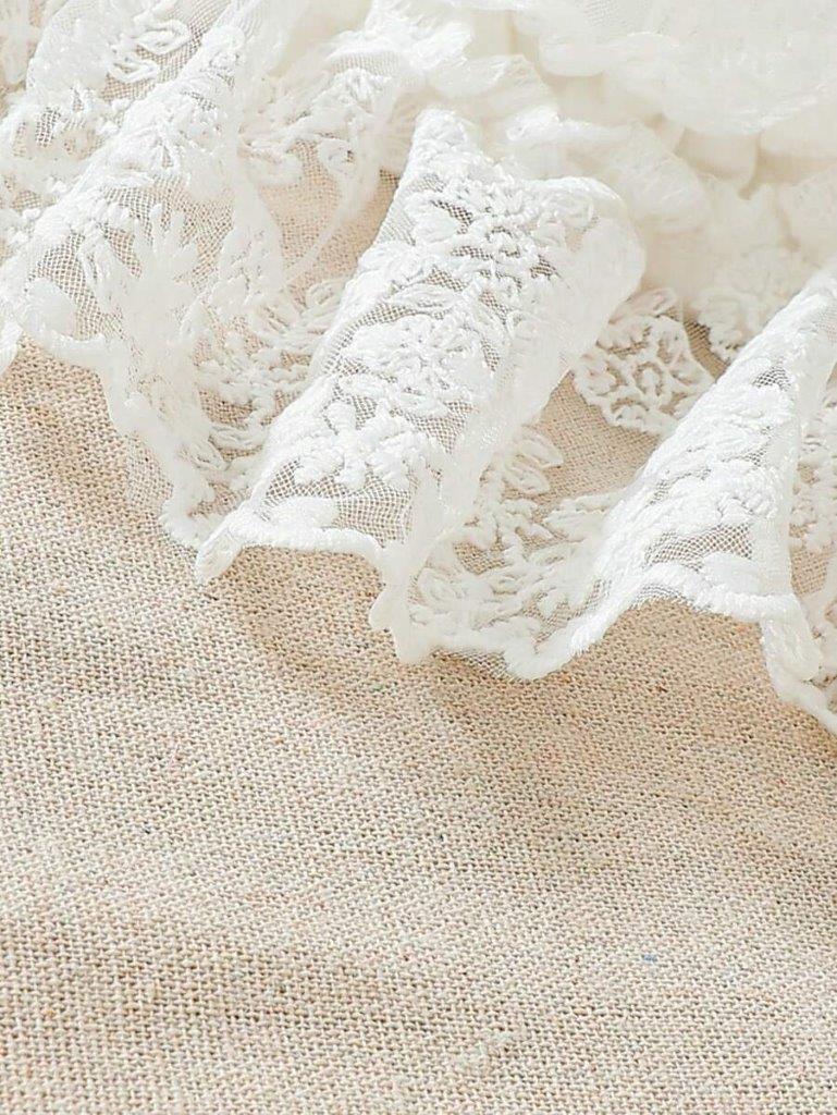 Baby Cotton Lace Gold Pattern Bodysuit Dress