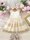Baby Palace Embroidery Mesh Dress