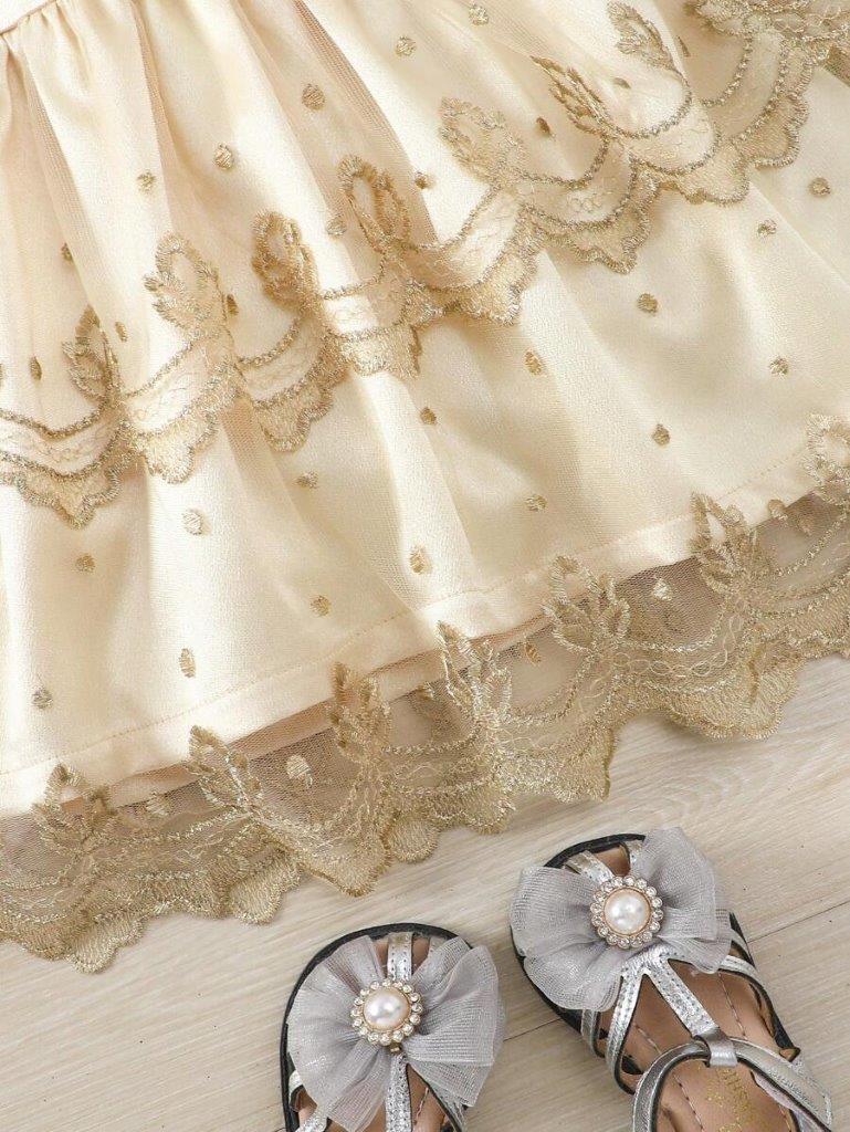 Baby Palace Embroidery Mesh Dress