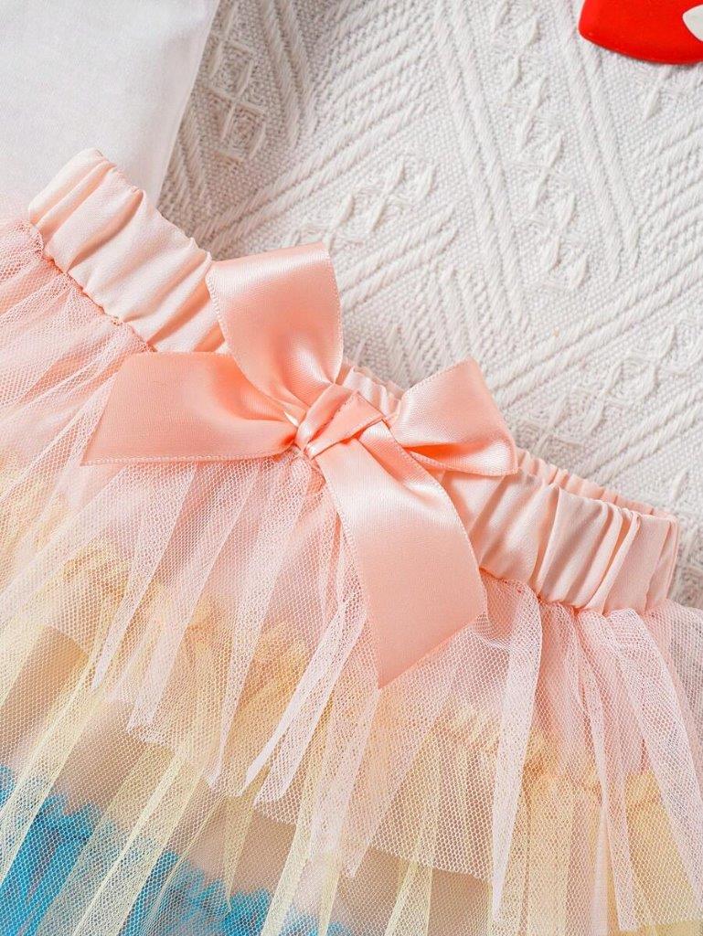 Baby One Year old Rainbow Birthday Outfit