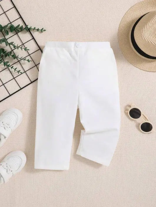 Baby Embroidery Pattern Long Top And Pants Set Black