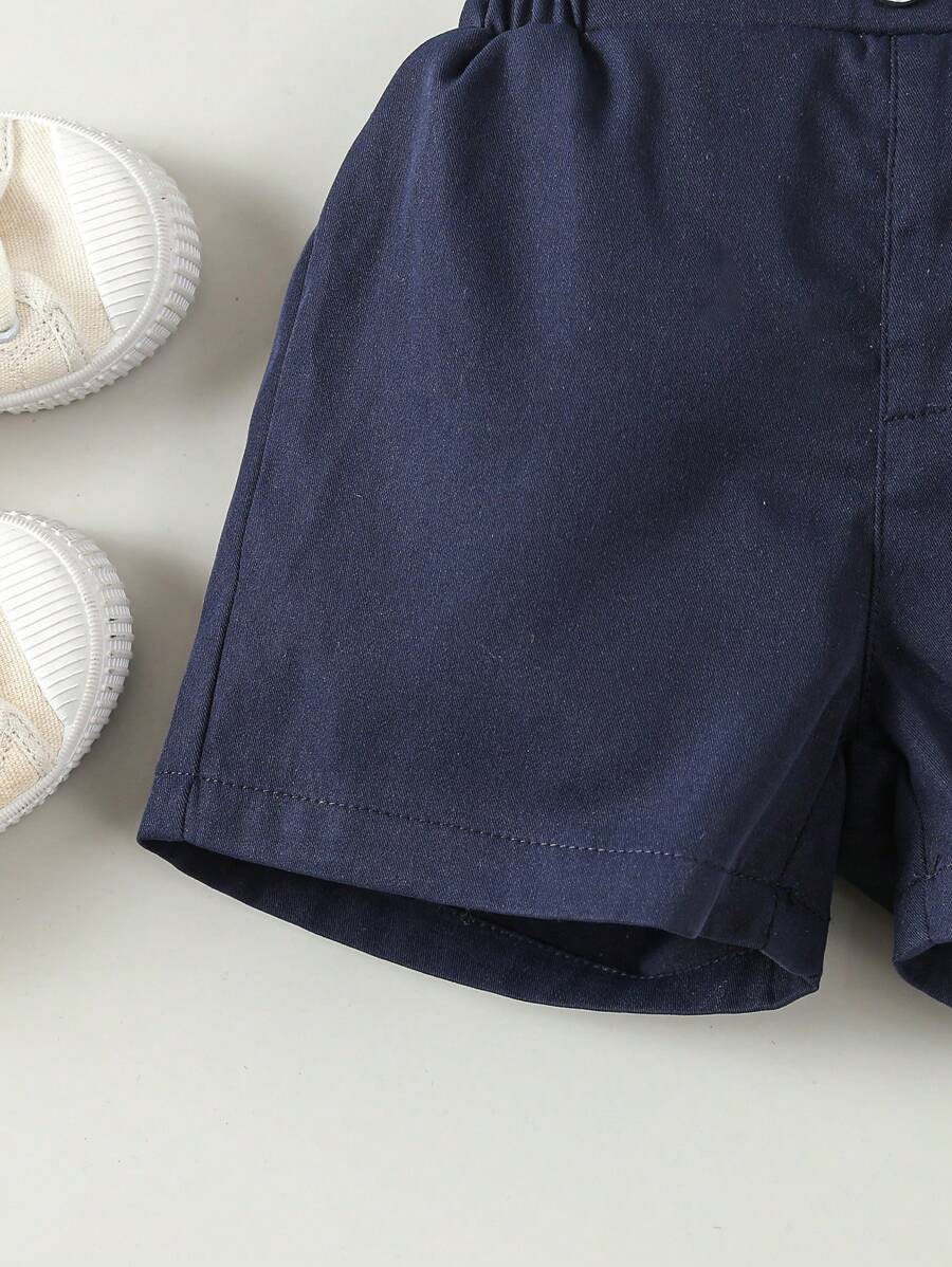 Baby 3 Piece Silk Bow Tie Suspender Shorts Set