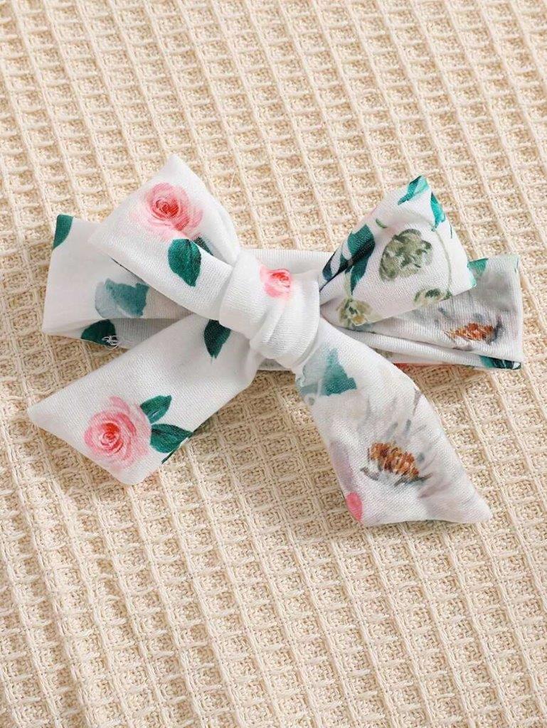 Baby Spaghetti Strap Flower Bodysuit Dress Set