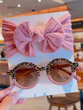 Kids Red Violet Sunglasses With Headband Set