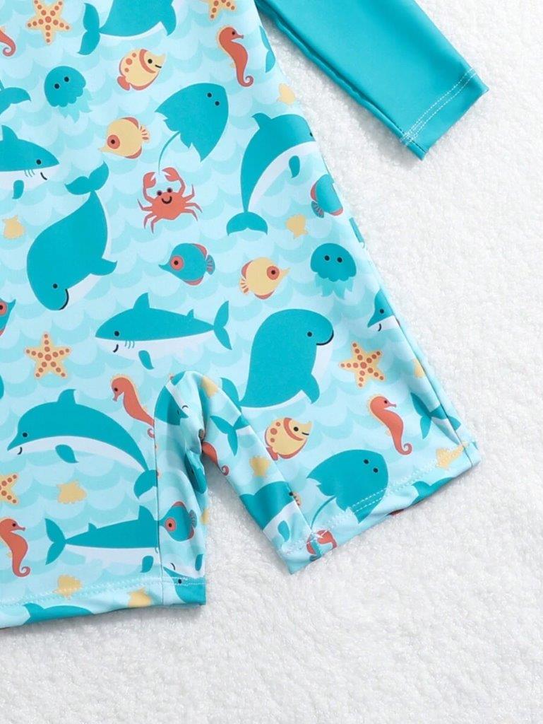 Baby Ocean Fish Swimming Costume With Hat