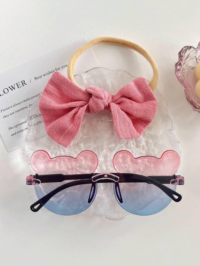 Kids Character Sunglasses With Headband Set Pink