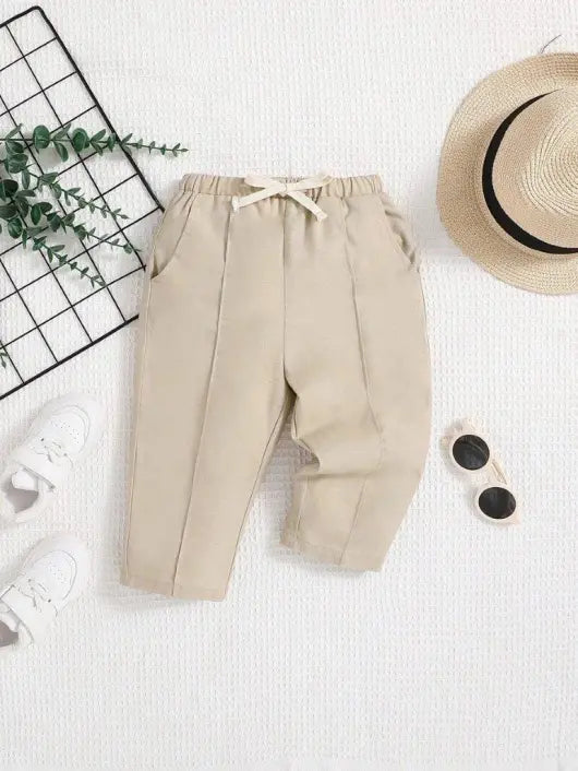 Baby Embroidery Pattern Long Top And Pants Set White