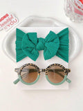 Kids Green Sunglasses With Headband Set