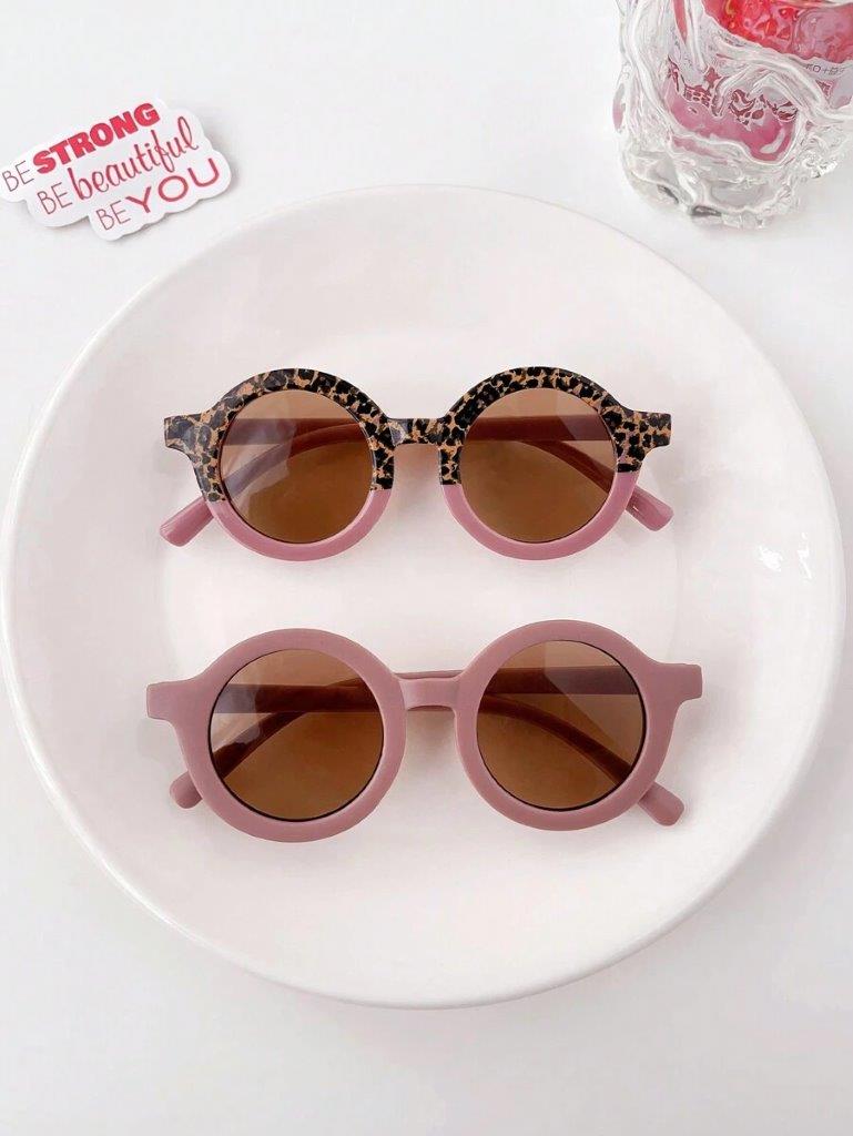 Kids Red Violet 2 Piece Set Sunglasses