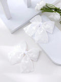 2 Piece Heart Pattern Bow Clips