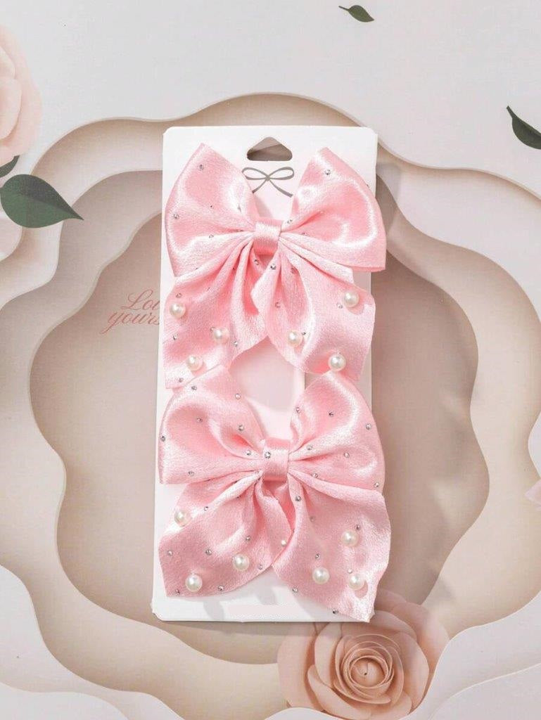 2 Piece Pearl Hair Clips Set