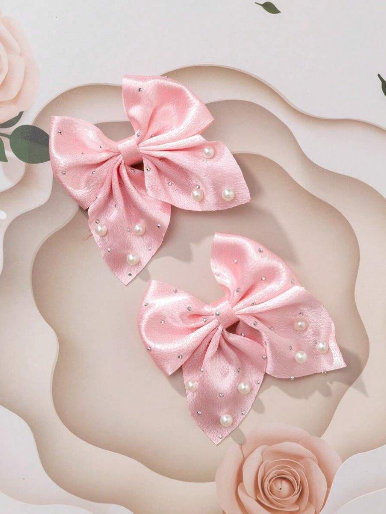 2 Piece Pearl Hair Clips Set