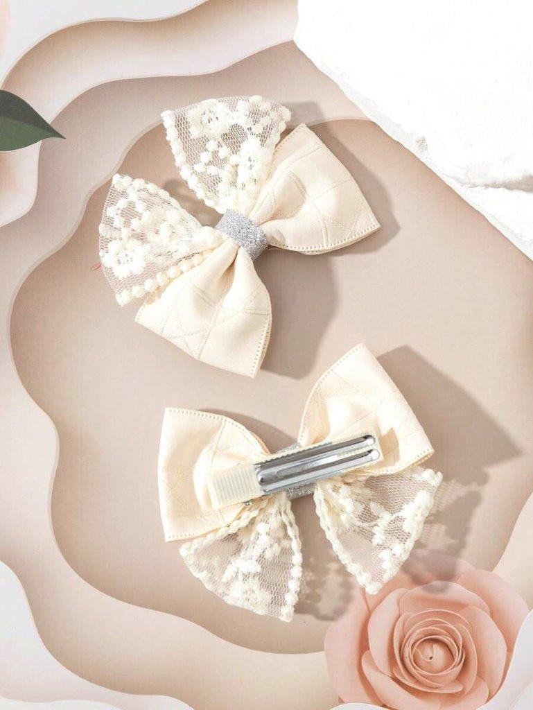 2 Piece Bowknot Design Hair Clips