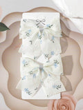 2 Piece Floral Bow Hair Clips Set