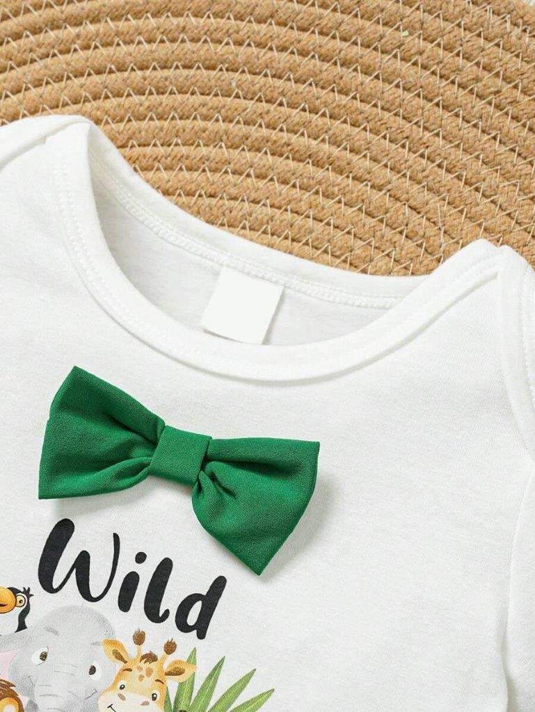 Baby Wild One Year Old Birthday Outfit Green