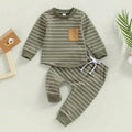 Baby Spring Stripe Pullover And Pants Set