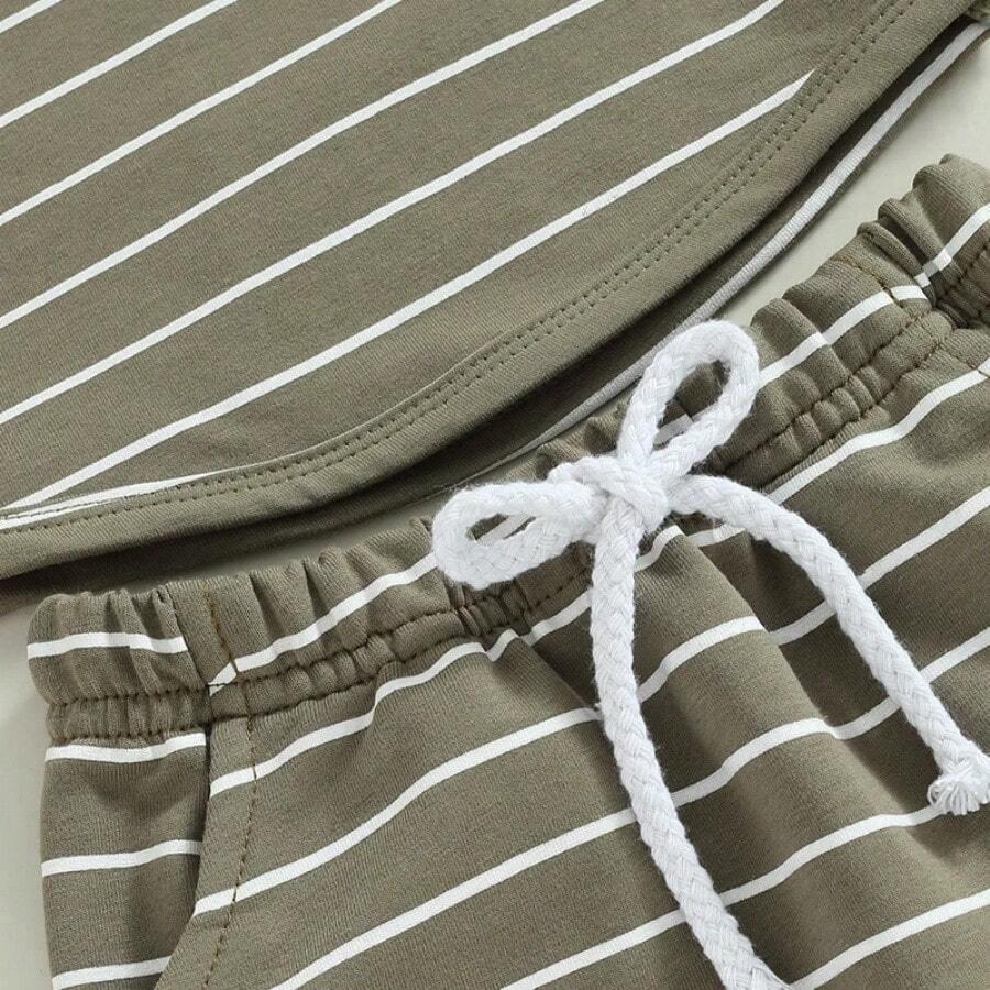 Baby Spring Stripe Pullover And Pants Set
