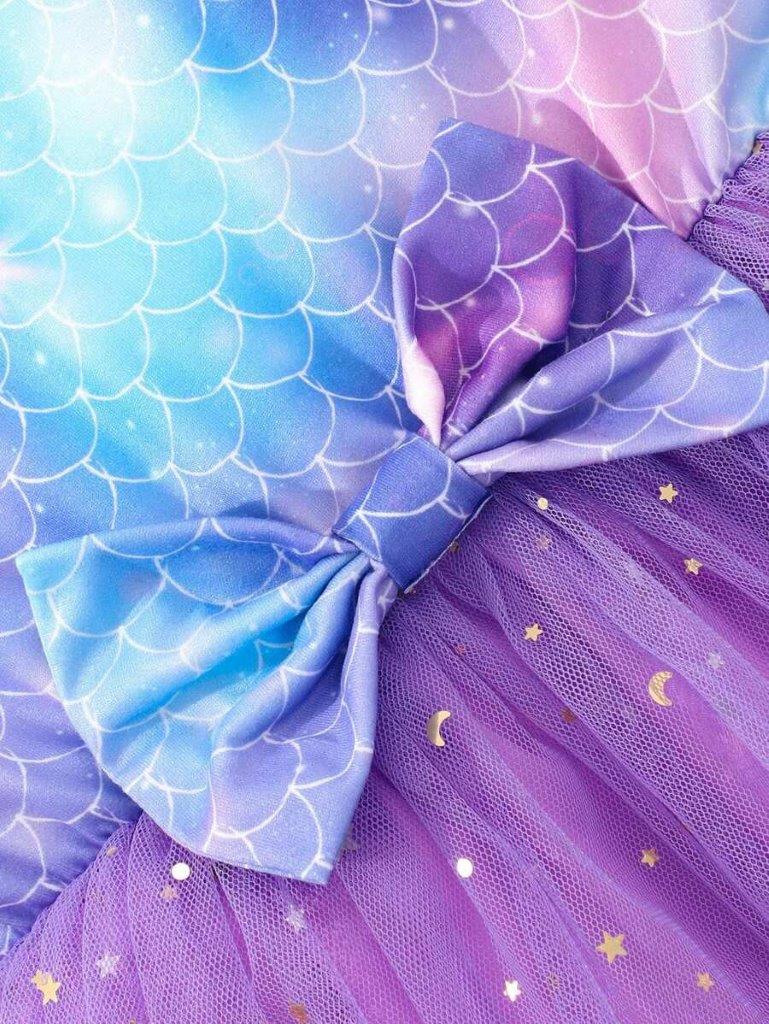 Toddler Girls Mermaid Pattern Dress