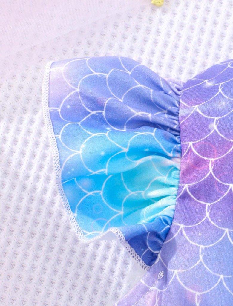 Toddler Girls Mermaid Pattern Dress