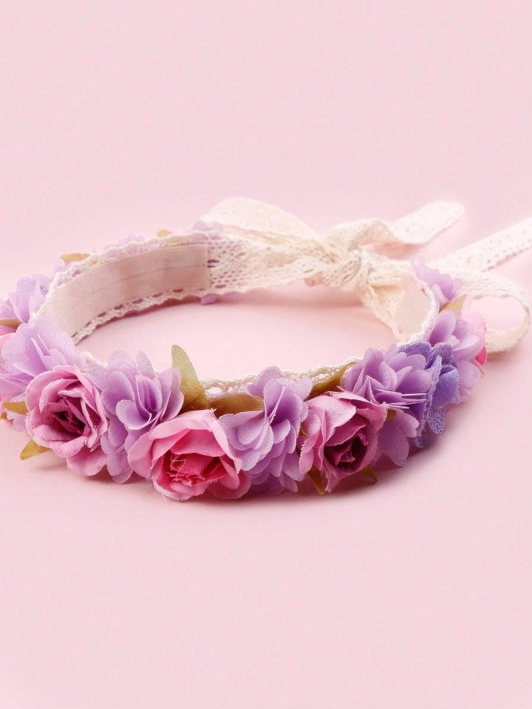 Baby Flower Headband Violet Purple