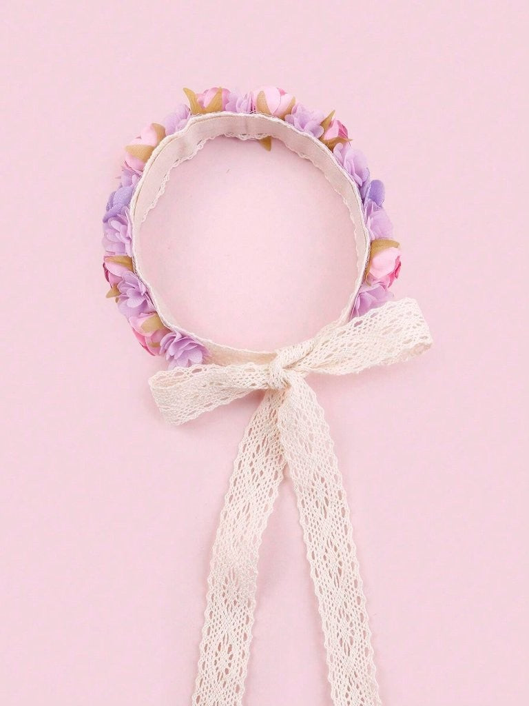 Baby Flower Headband Violet Purple