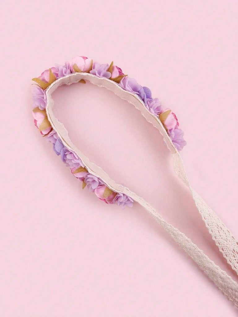 Baby Flower Headband Violet Purple