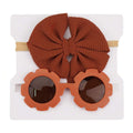 Kids Brown Sunglasses With Headband Set