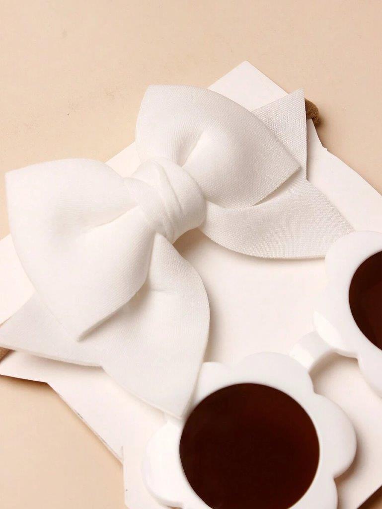 Kids Flower Sunglasses With Headband Set White