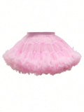 Baby Pink Party Puff Tulle Tutu Skirt