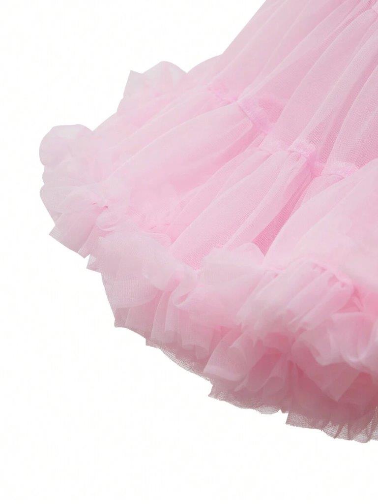 Baby Pink Party Puff Tulle Tutu Skirt